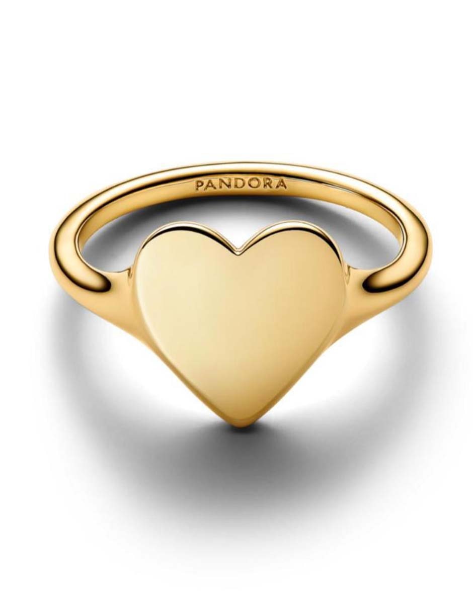 Anillo de corazón Moments de plata P 925 con acabado baño de oro 3