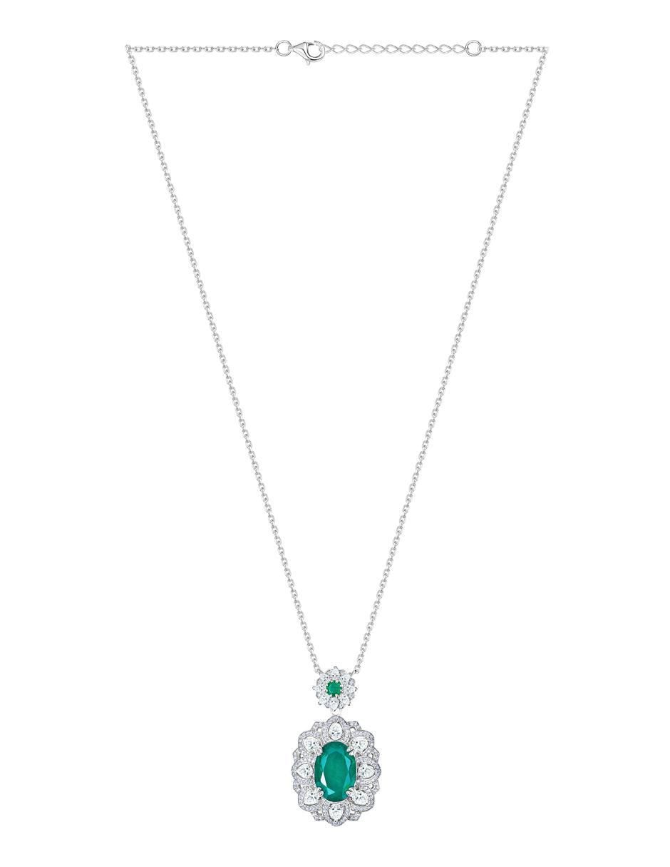 Collar de ovalado de plata P 925 2