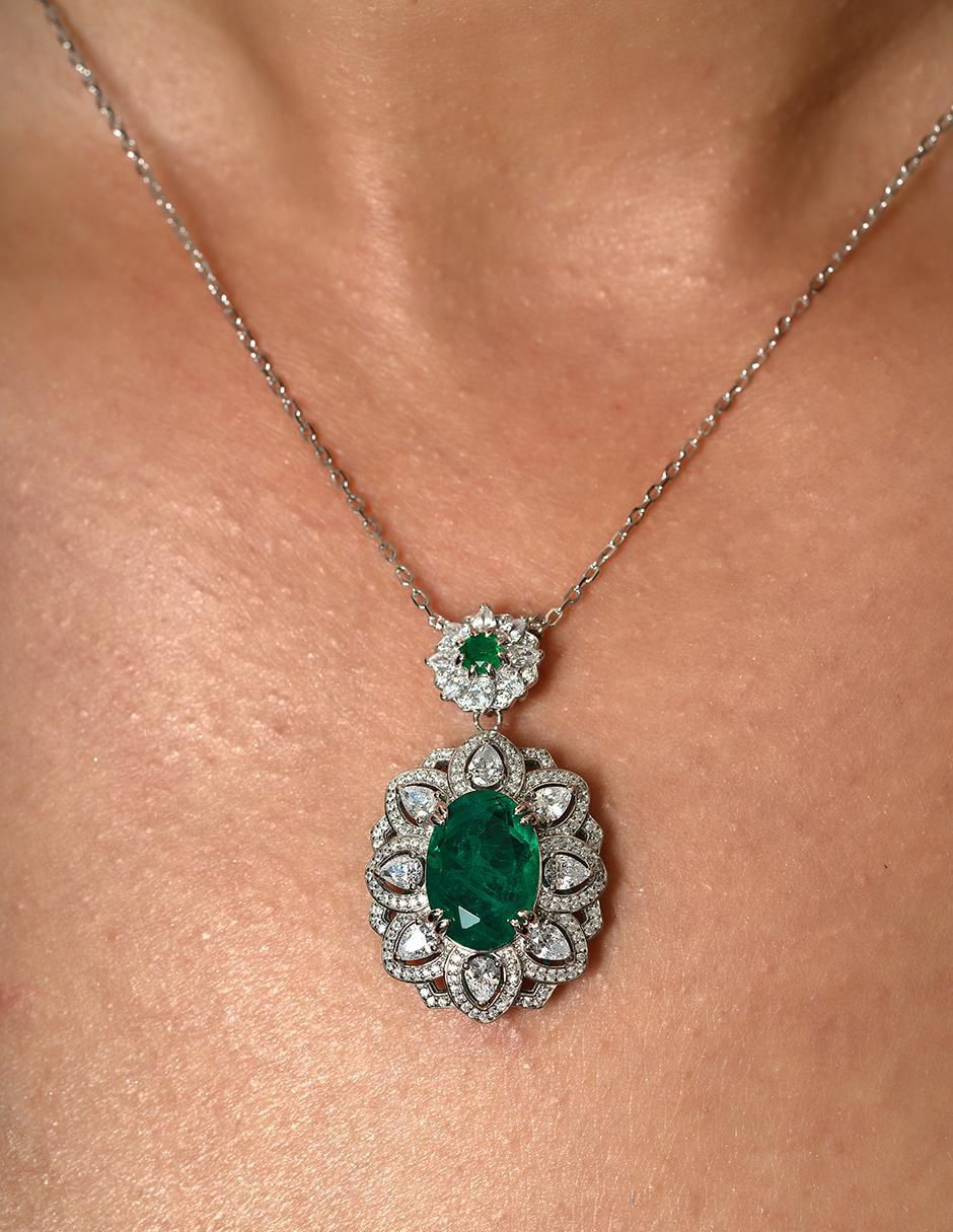 Collar de ovalado de plata P 925 3