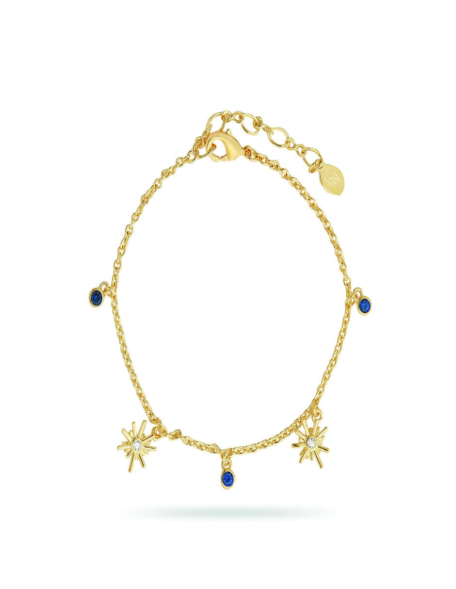 Pulsera con cristal Noche Estrellada acabado baño de oro 18 K Pulsera con cristal Noche Estrellada acabado baño de oro 18 K