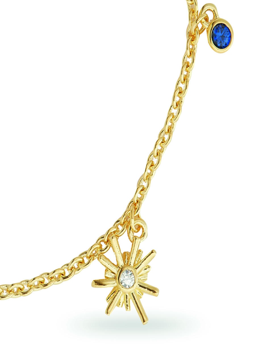 Pulsera con cristal Noche Estrellada acabado baño de oro 18 K 2