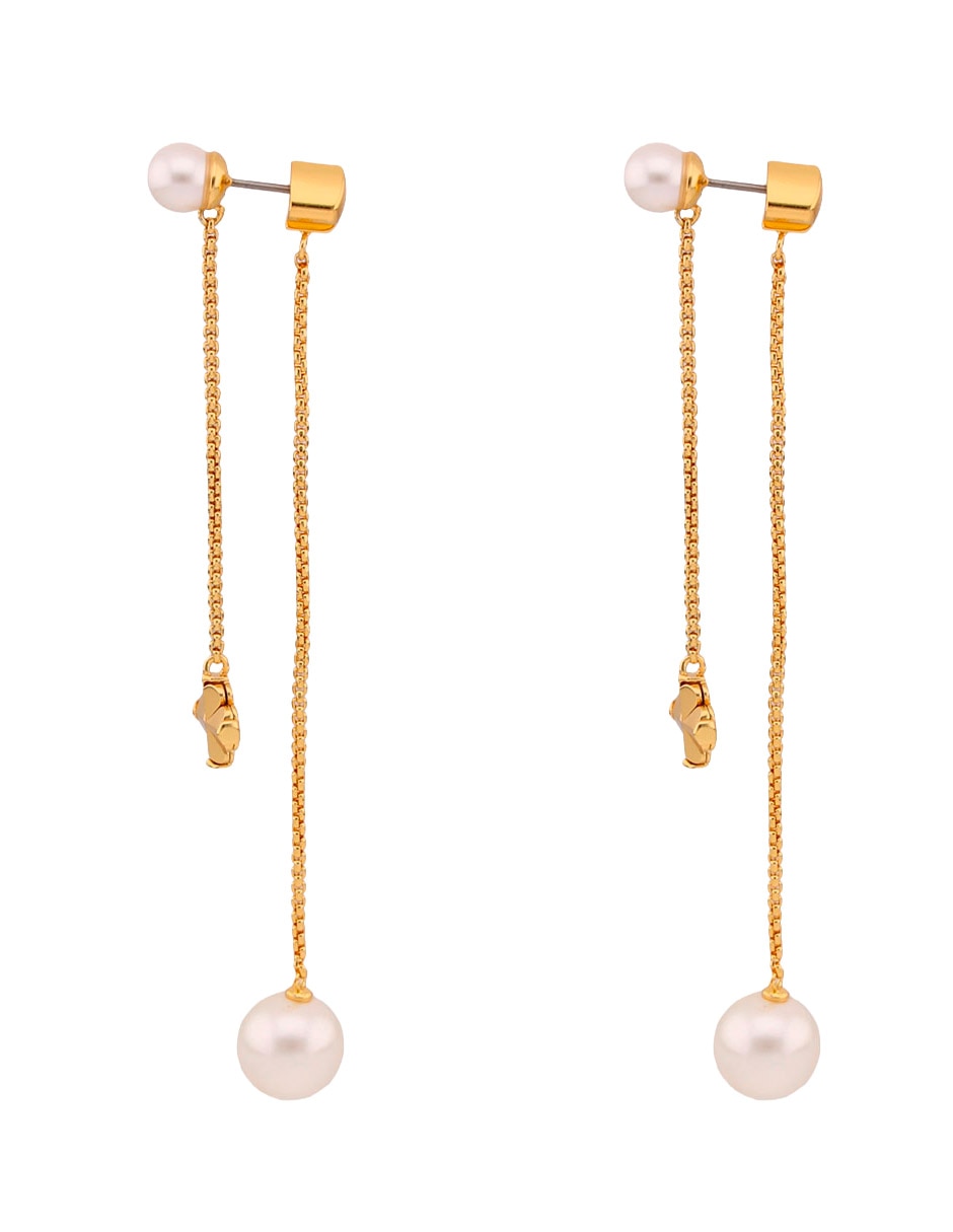 Aretes con acabado brillante perla 3