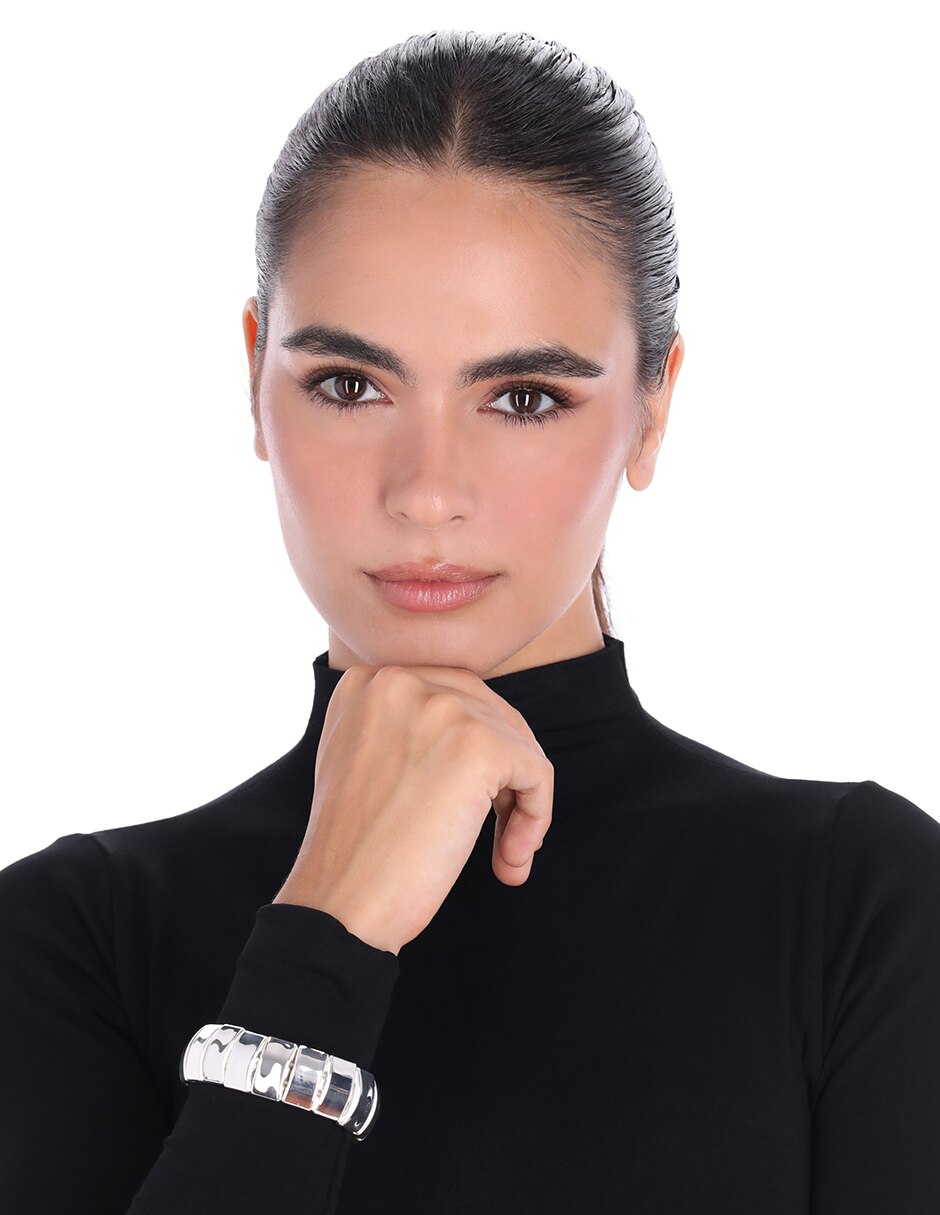 Pulsera Cyber Silver acabado brillante 3