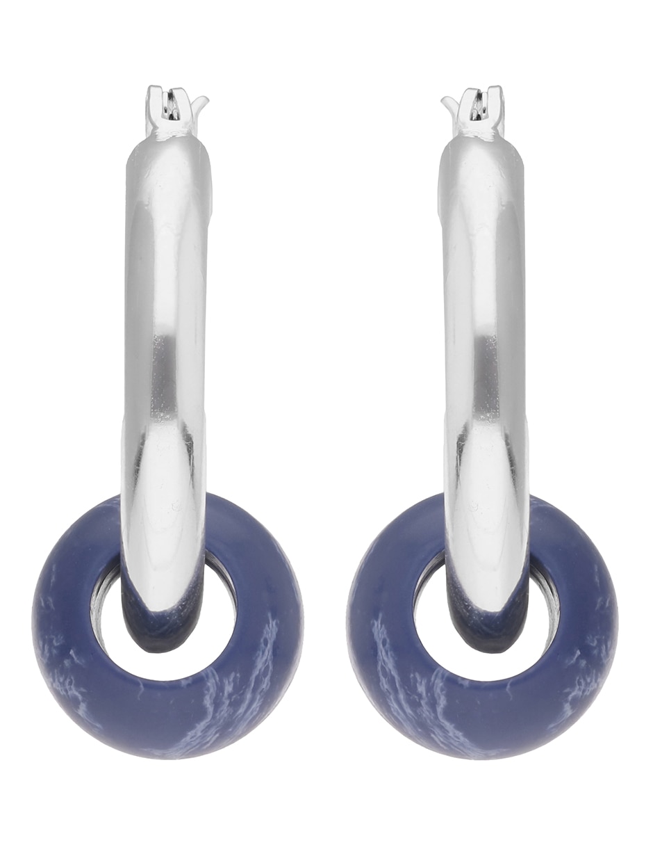 Aretes circulares Holiday Beads con acabado brillante