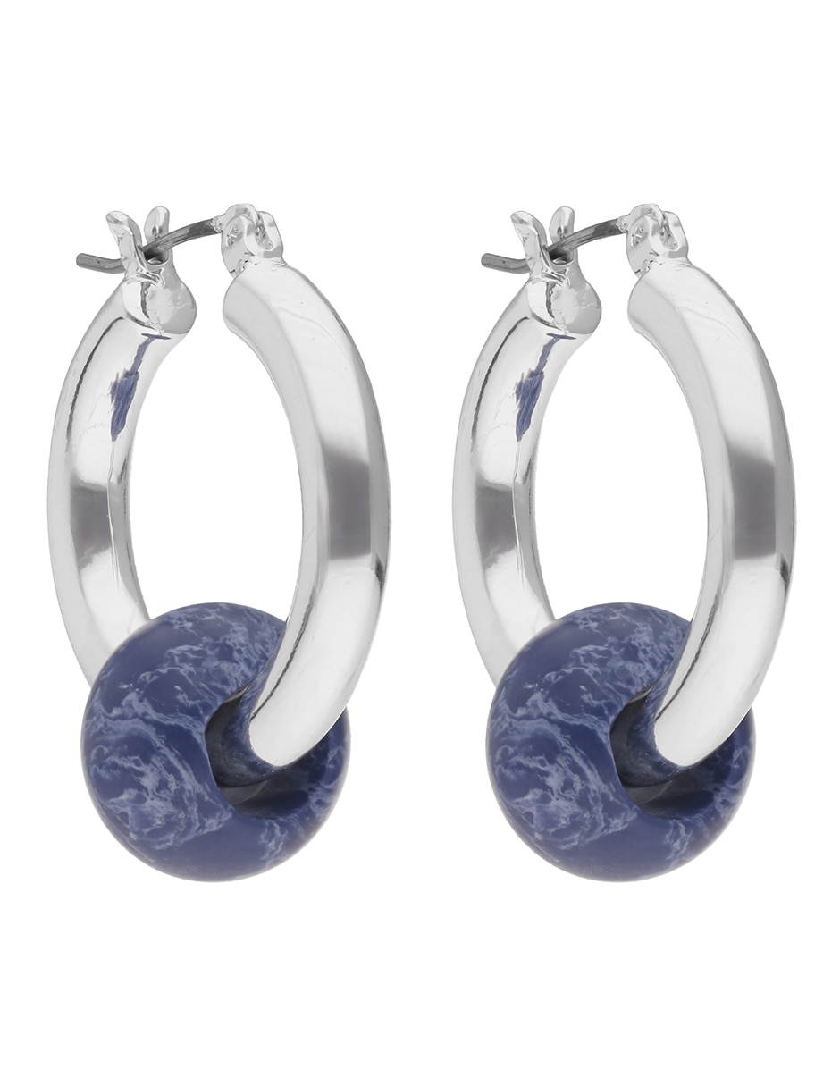 Aretes circulares Holiday Beads con acabado brillante 2