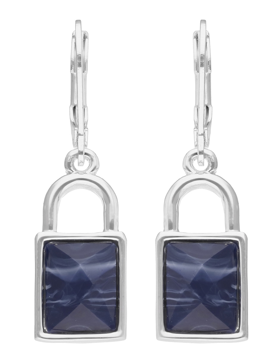Aretes cuadrados Holiday Beads con acabado brillante
