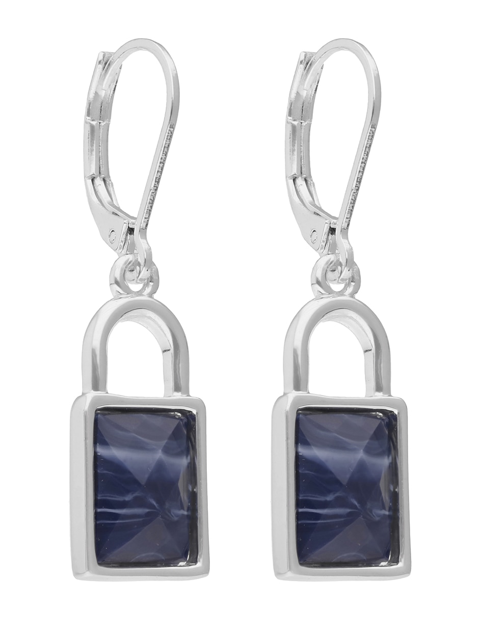 Aretes cuadrados Holiday Beads con acabado brillante 2