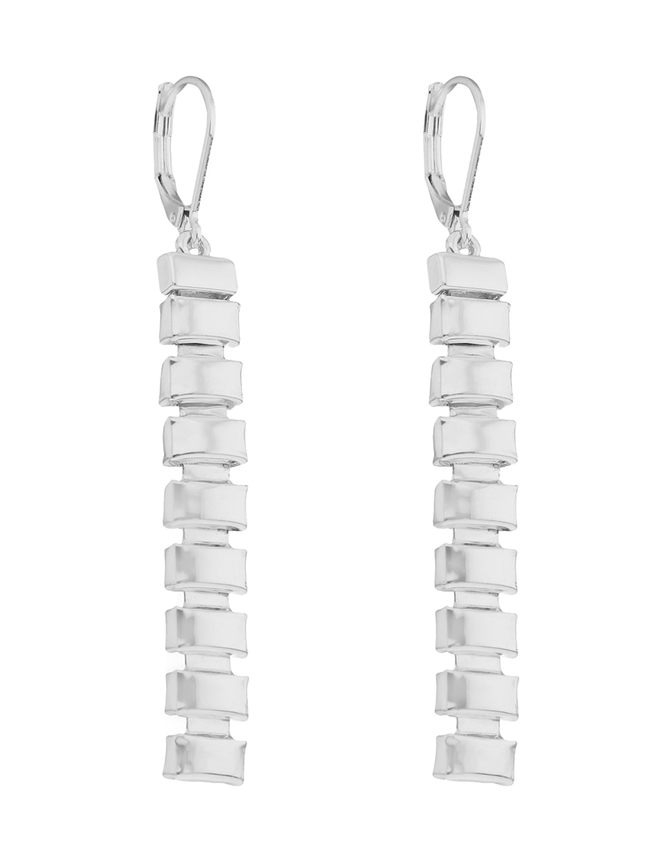 Aretes Cyber Silver con acabado brillante 2