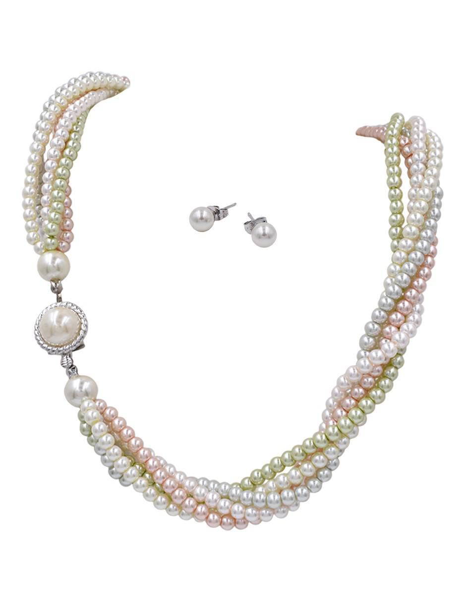 Aretes y collar redondo Perla de Mallorca perla 2