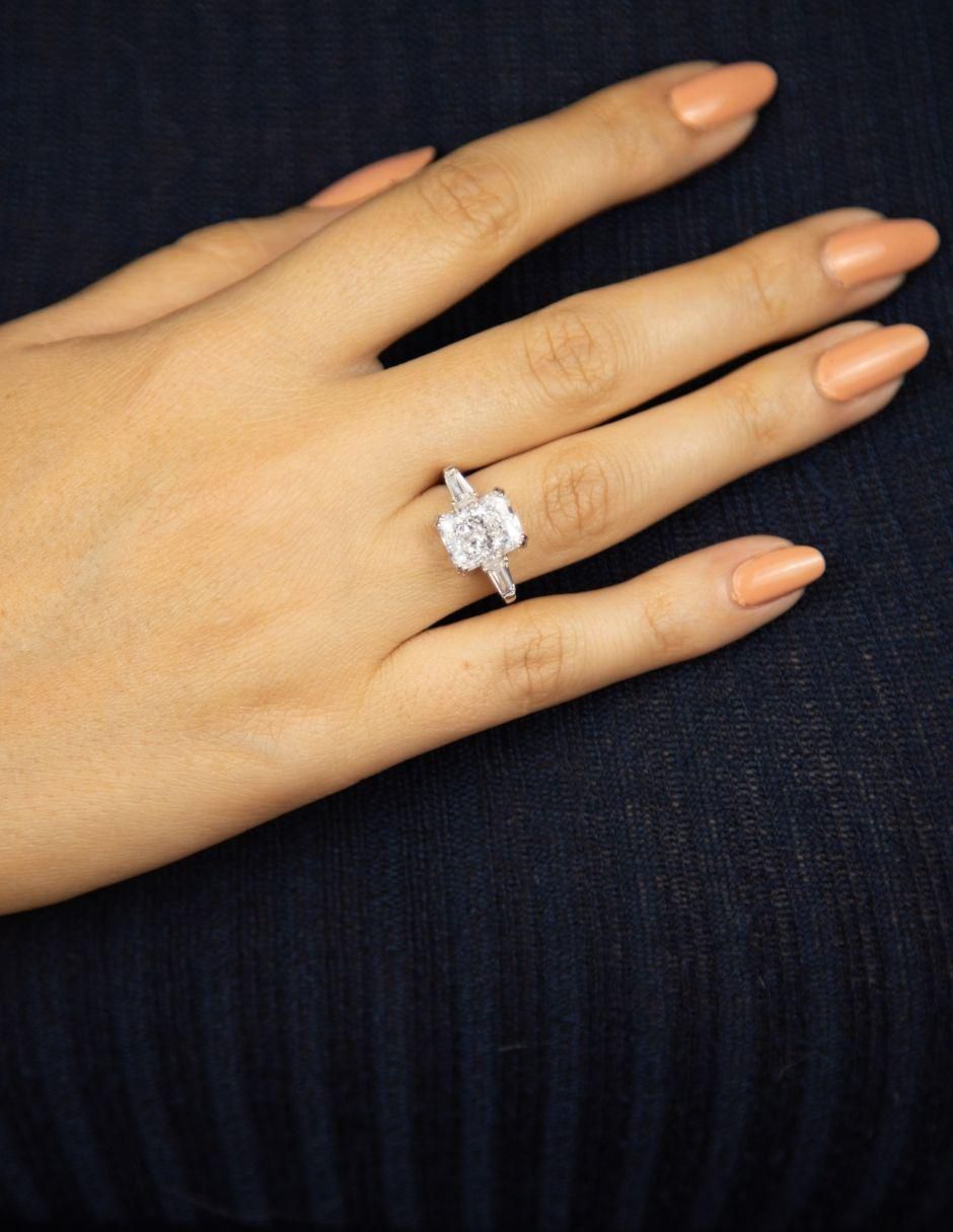 Anillo con gema geométricos Luxury P 925 de plata zirconia pulido