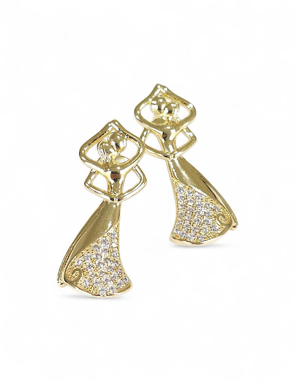 Aretes y collar 18 k zirconia 6