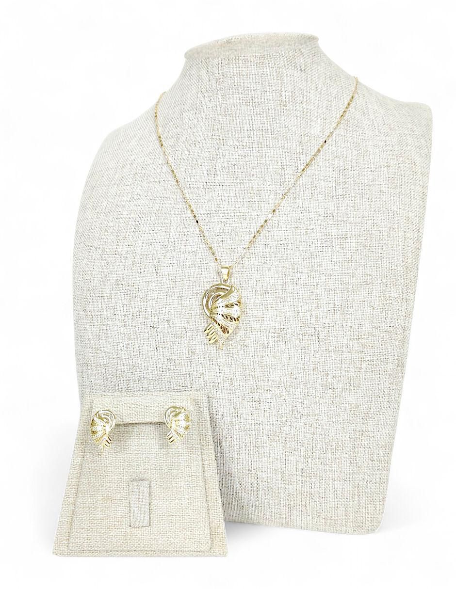 Aretes y collar 18 k zirconia 7