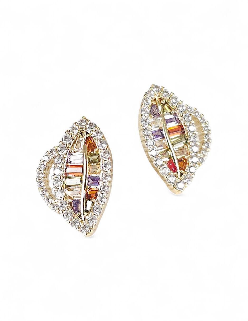Aretes y collar 18 k zirconia 6