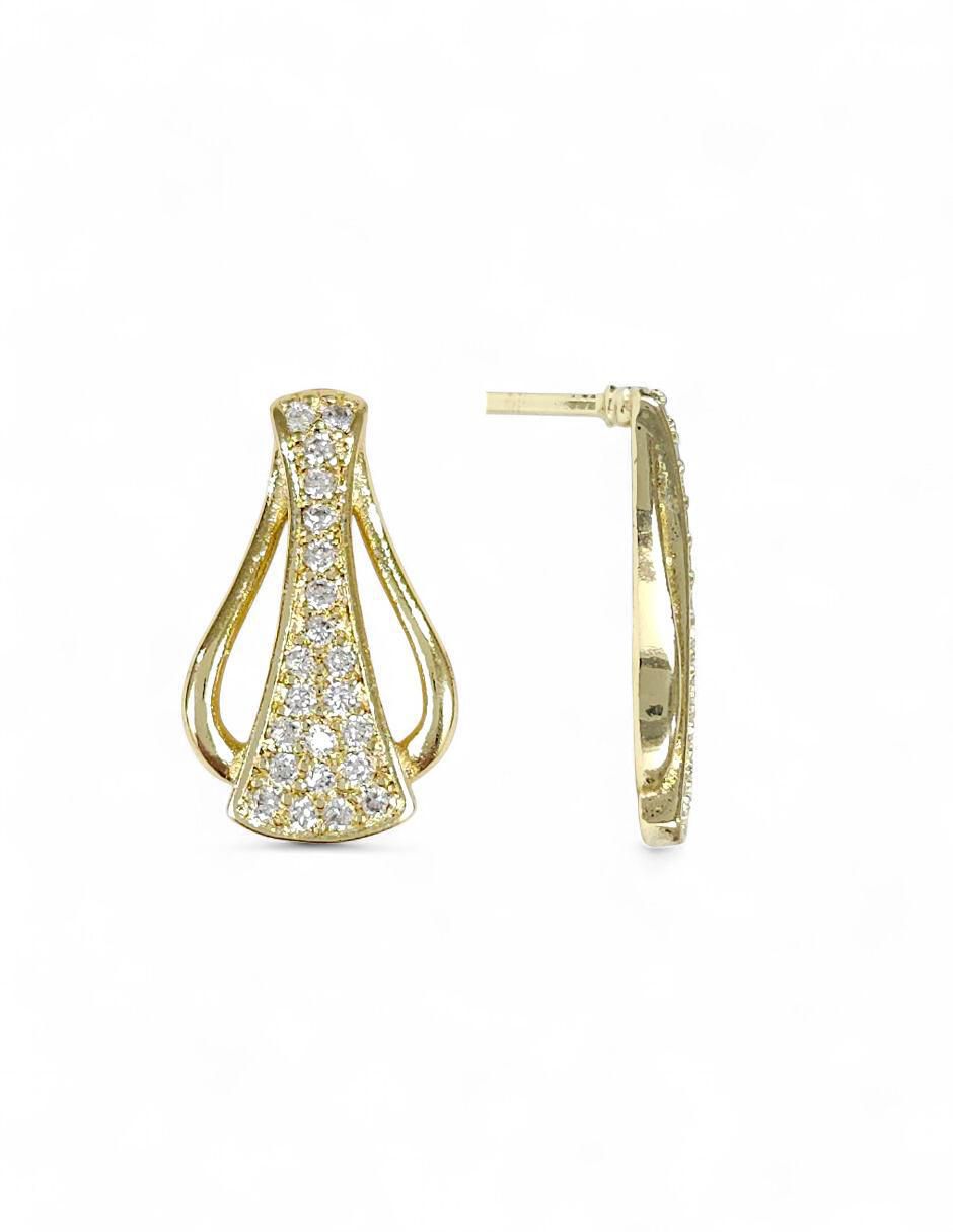 Aretes y collar 18 k zirconia 5