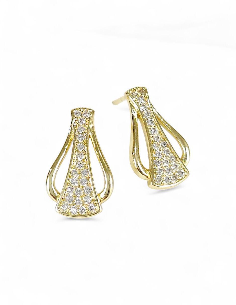 Aretes y collar 18 k zirconia 6