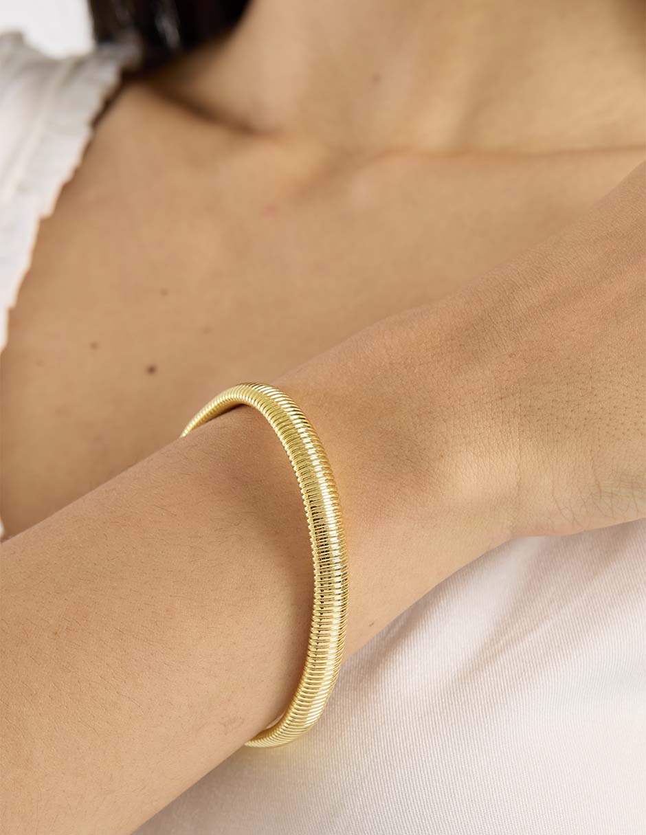 Pulsera de plata P 925 acabado baño de oro 3