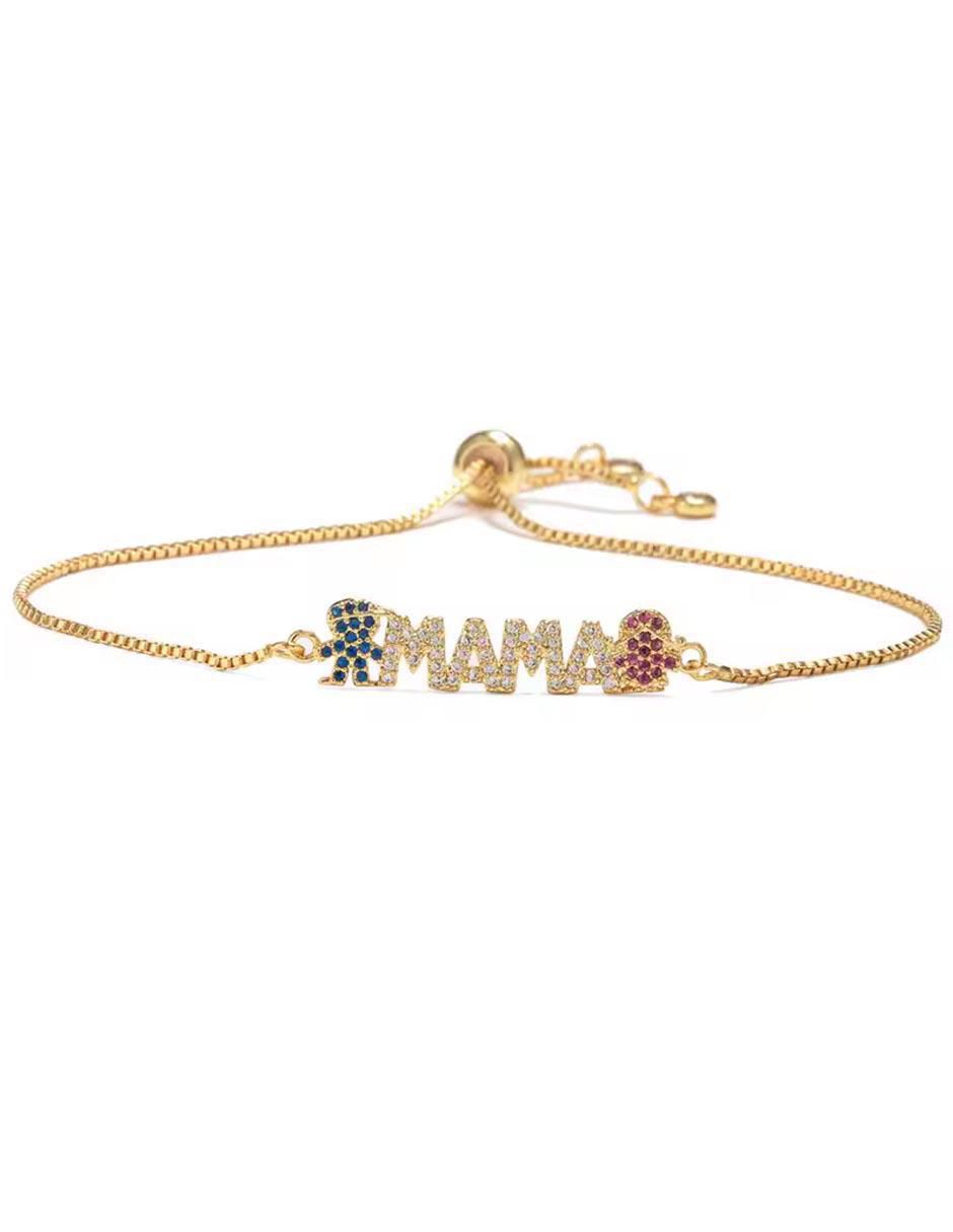 Pulsera con acabado chapa de oro
