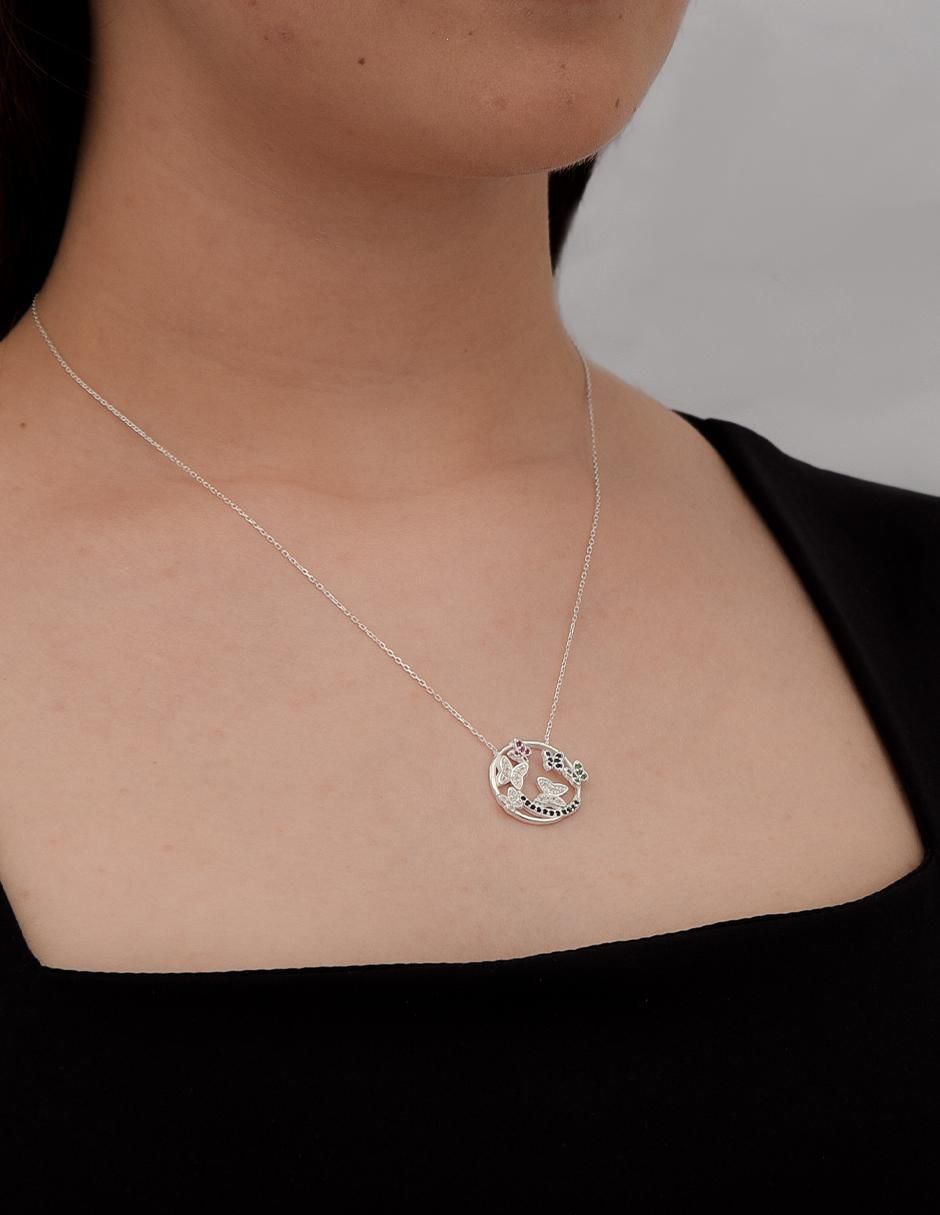 Gargantilla de mariposa de plata P 925