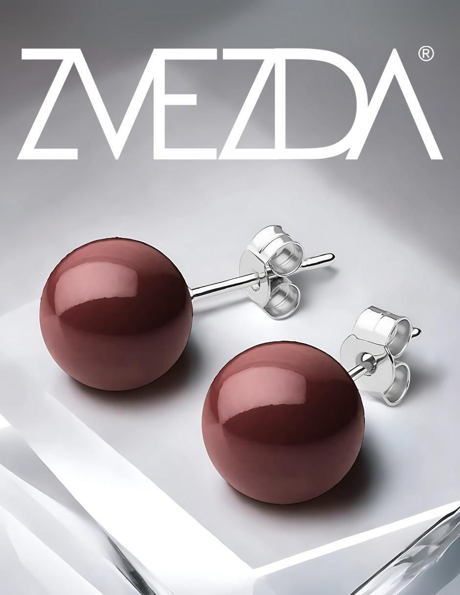 Set de aretes redondos de plata P 925 con acabado brillante 3