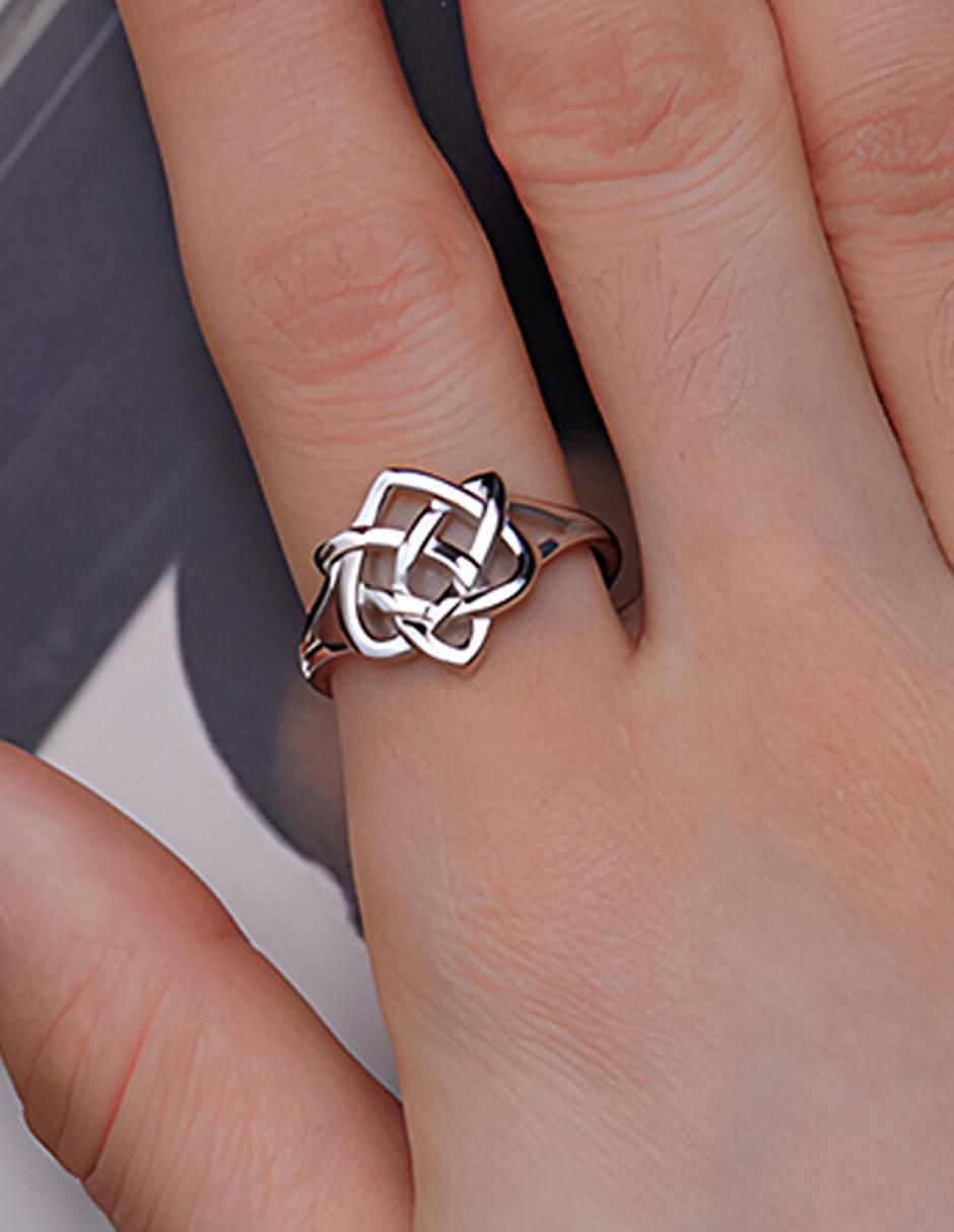 Anillo de nudo Glam Pop P 925 de plata baño de rodio 5