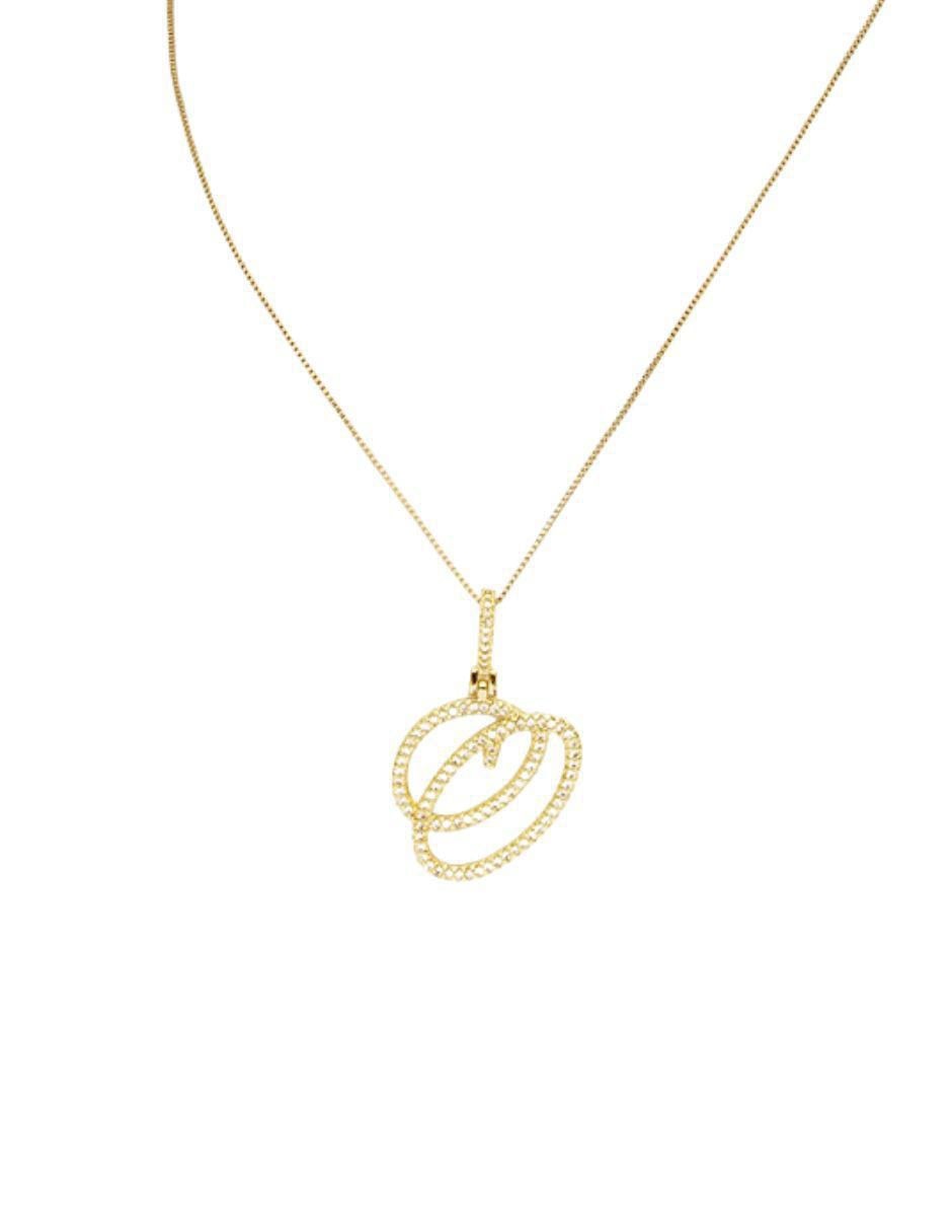 Collar con dije letra a de oro laminado 10 K