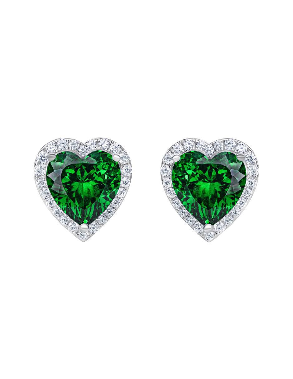 Broqueles de corazón de plata P 925 con acabado brillante Broqueles de corazón de plata P 925 con acabado brillante