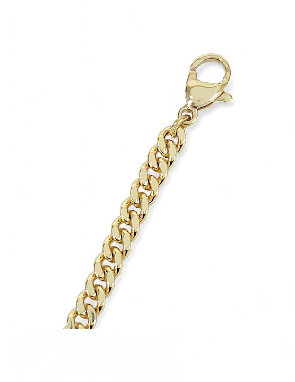 Pulsera con zirconia acabado baño de oro 18 K 7