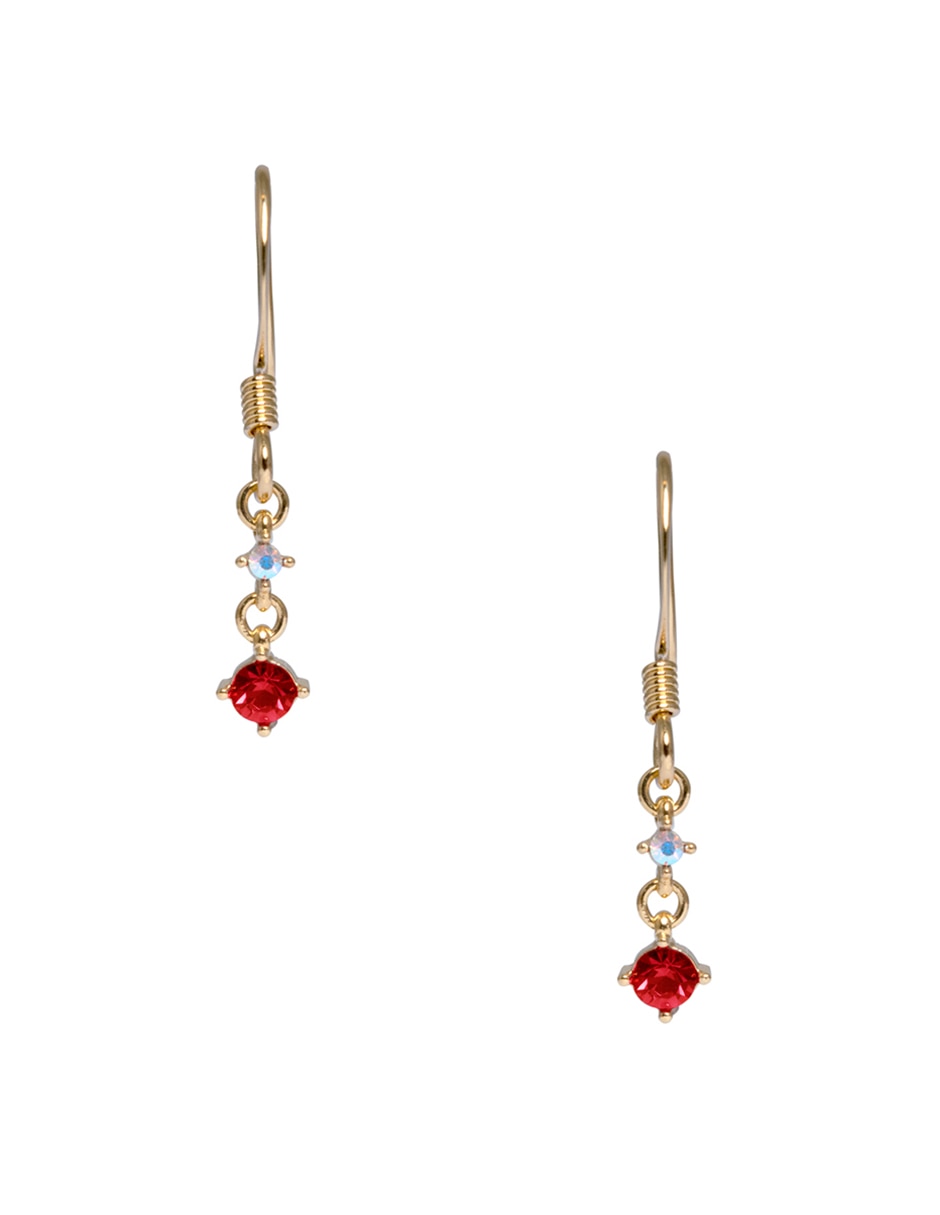 Aretes largos Westies con acabado pavé cristal