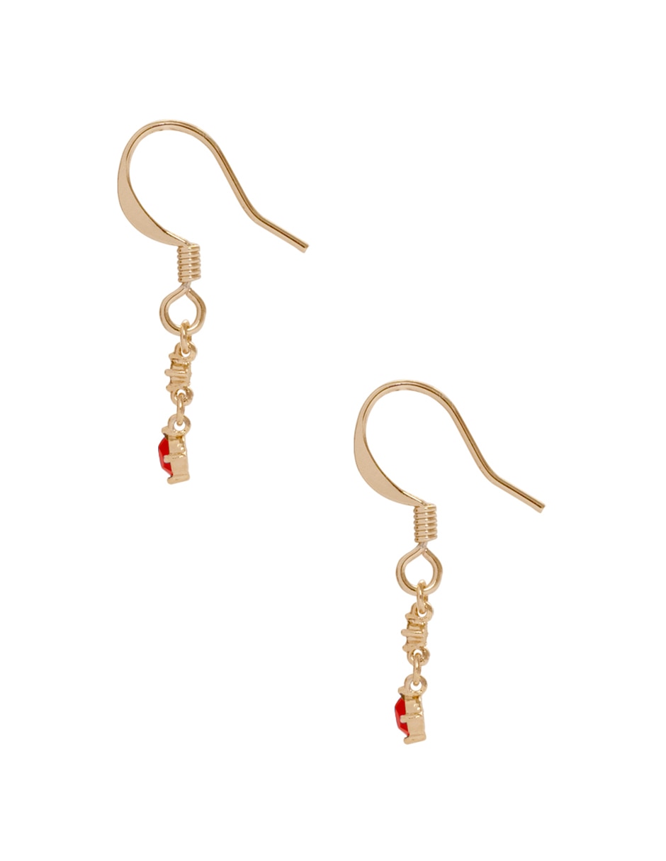 Aretes largos con acabado pavé cristal