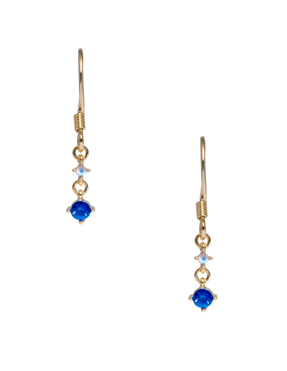 Aretes largos Westies con acabado pavé cristal
