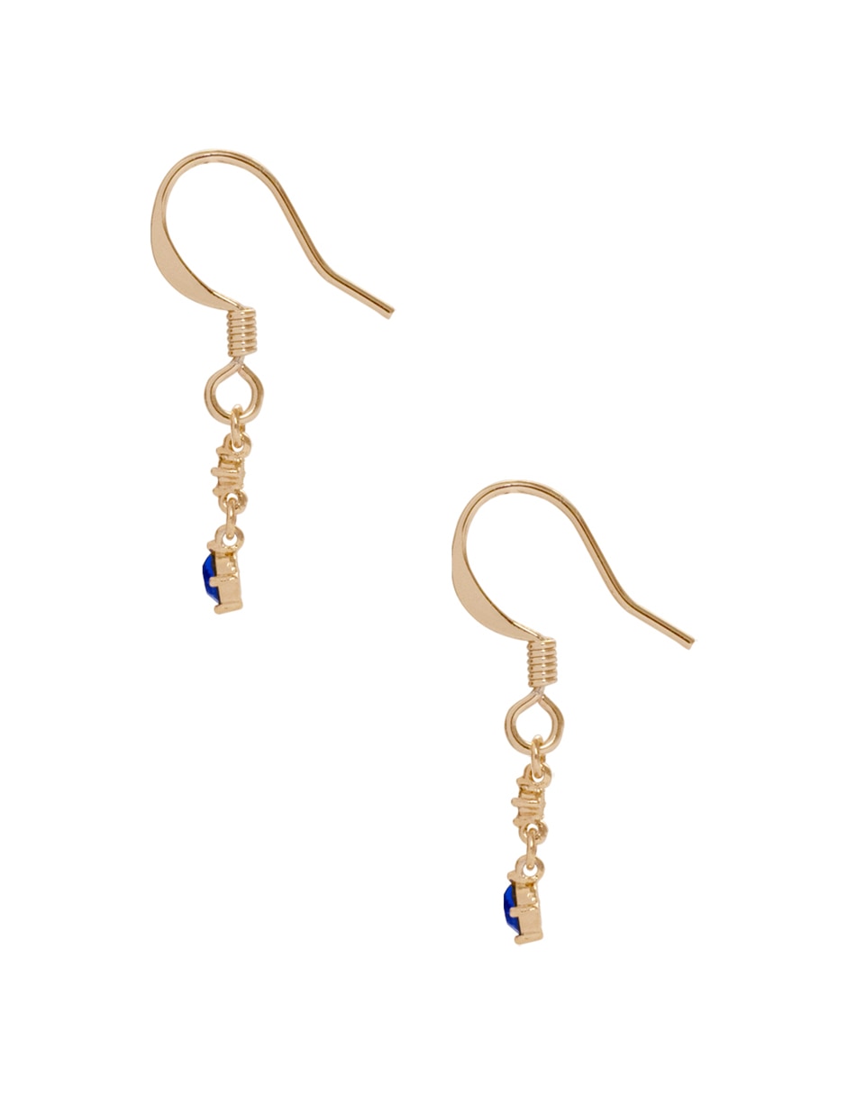 Aretes largos con acabado pavé cristal