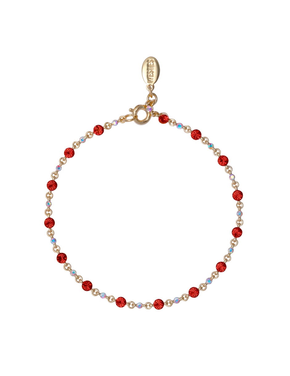 Pulsera con cristal con acabado pavé 1