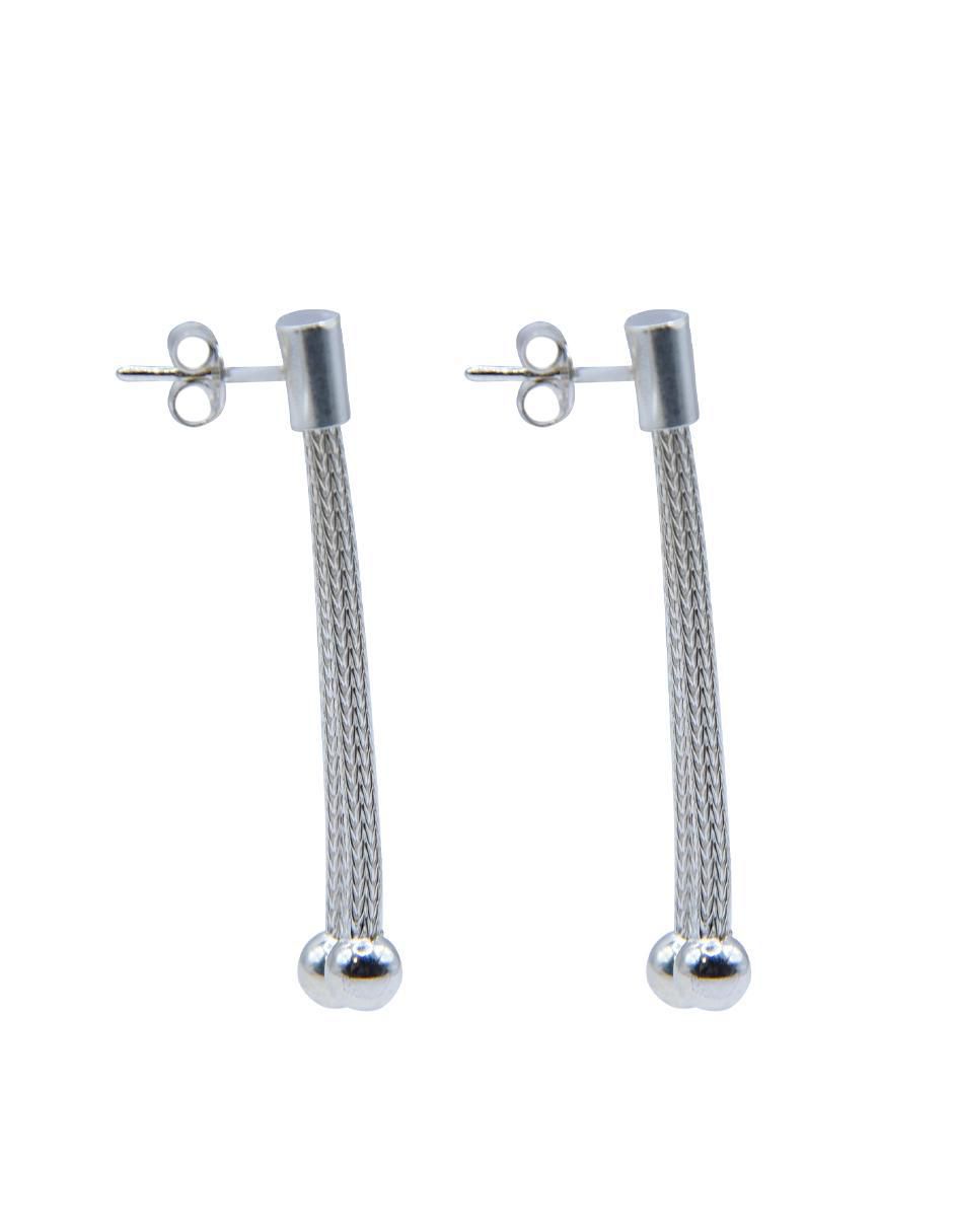 Aretes circulares de plata P 925 con acabado pulido 2