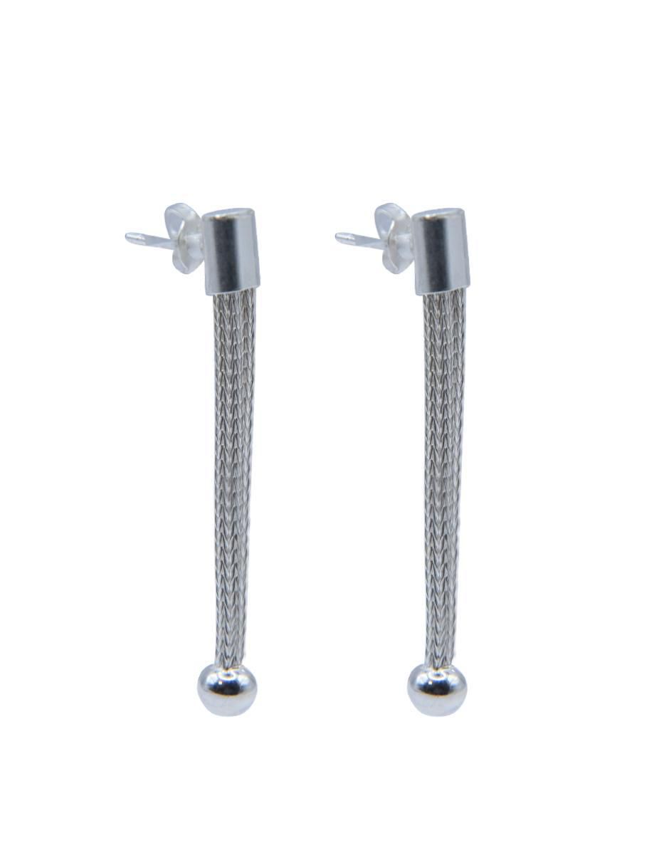 Aretes circulares de plata P 925 con acabado pulido 3