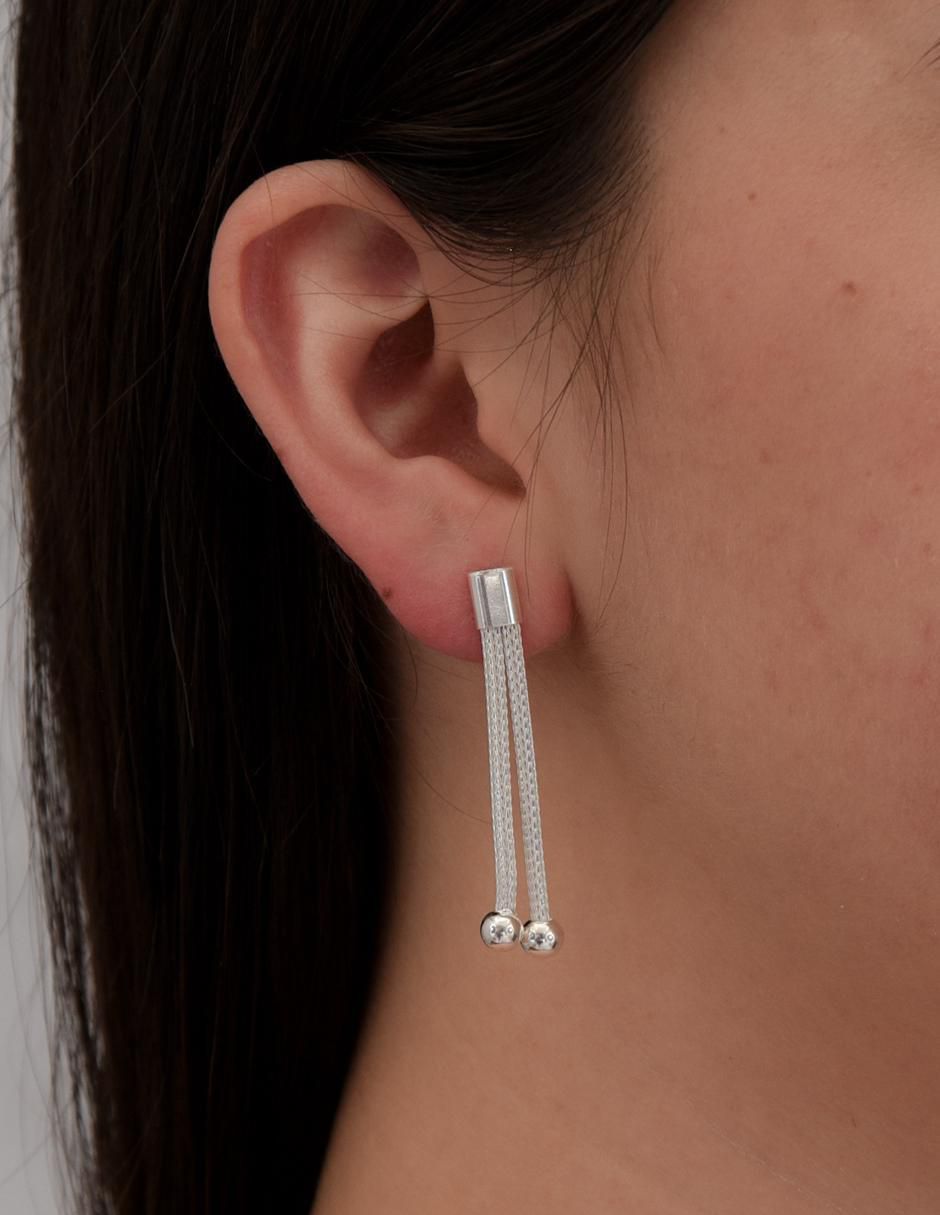 Aretes circulares de plata P 925 con acabado pulido 4