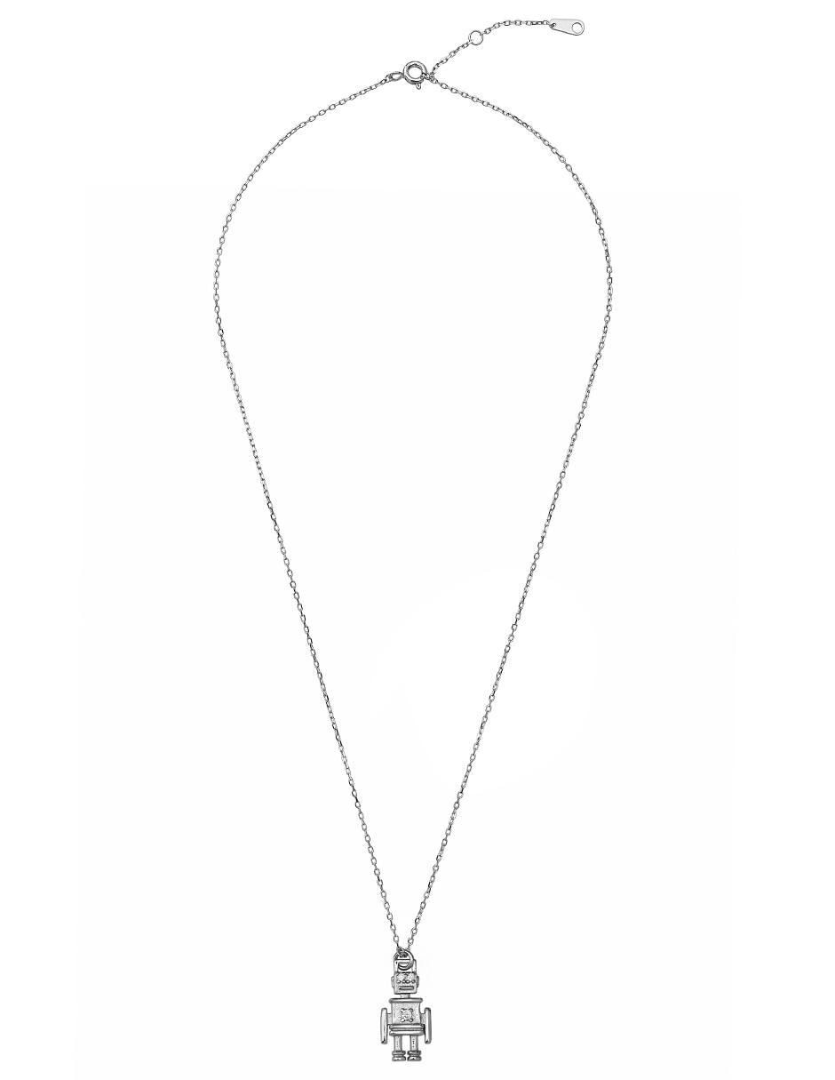 Collar con dije robot de plata P 925 2
