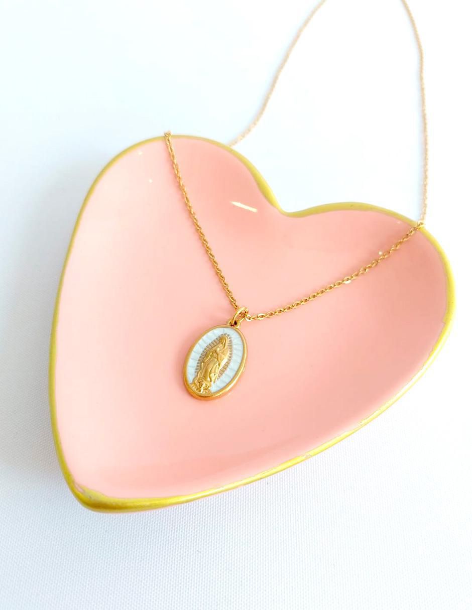 Collar con dije Virgen de Guadalupe Joyería Con Alma con acabado baño de oro 18 K 2