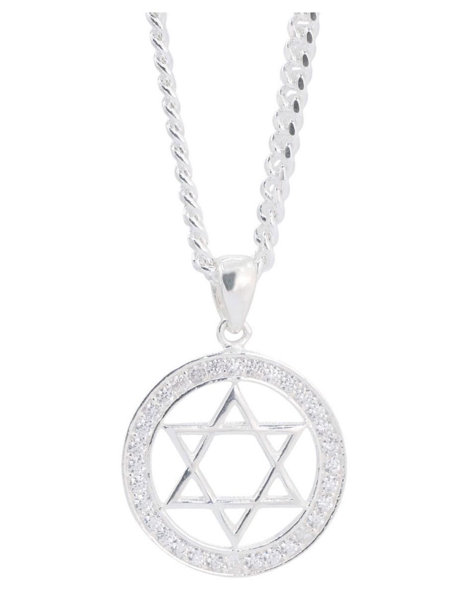 Collar con dije circular de plata P 925 1