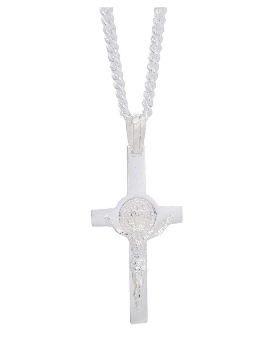 Collar con dije de cruz de plata P 925 Collar con dije de cruz de plata P 925
