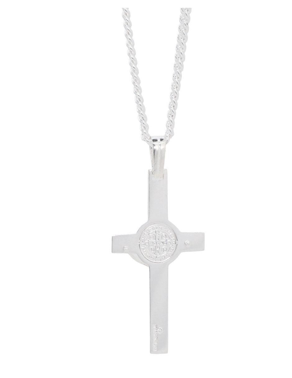 Collar con dije cruz de plata P 925 2