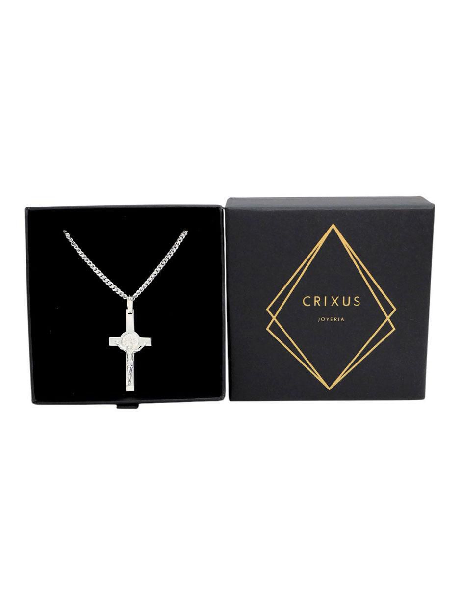 Collar con dije cruz de plata P 925 6