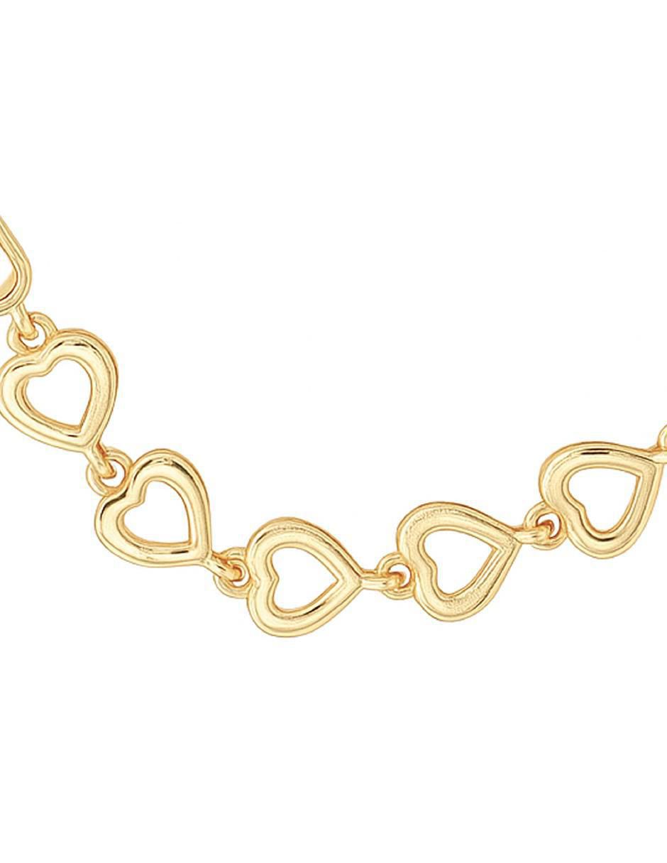 Pulsera con zirconia 18 K acabado chapa de oro 2