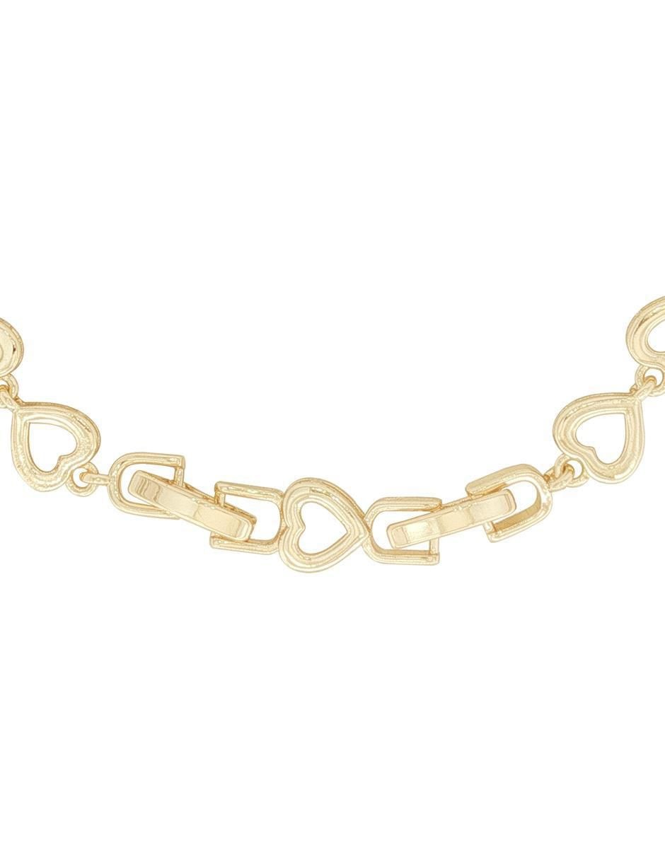 Pulsera con zirconia 18 K acabado chapa de oro 4