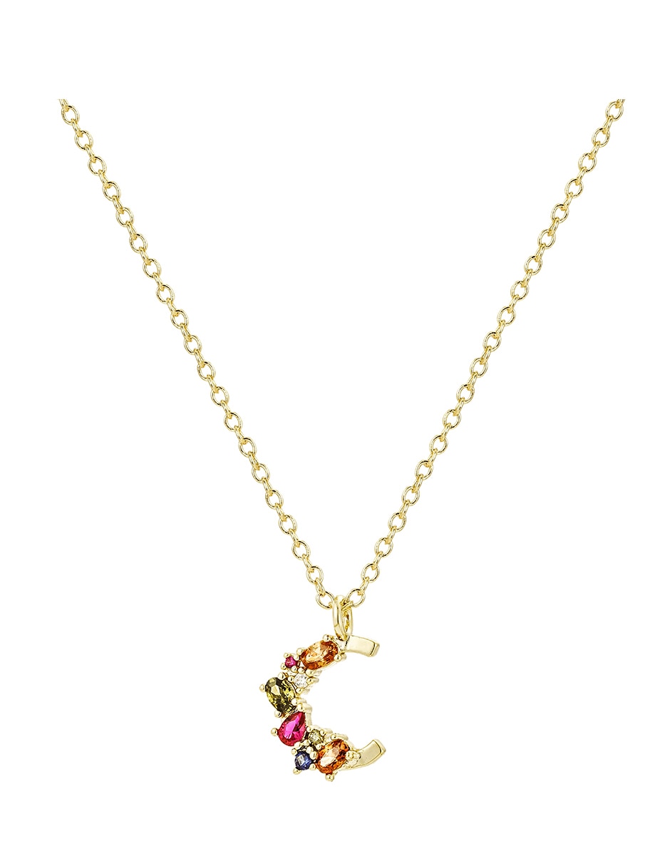 Collar con dije de baño de oro 14 K Collar con dije de baño de oro 14 K