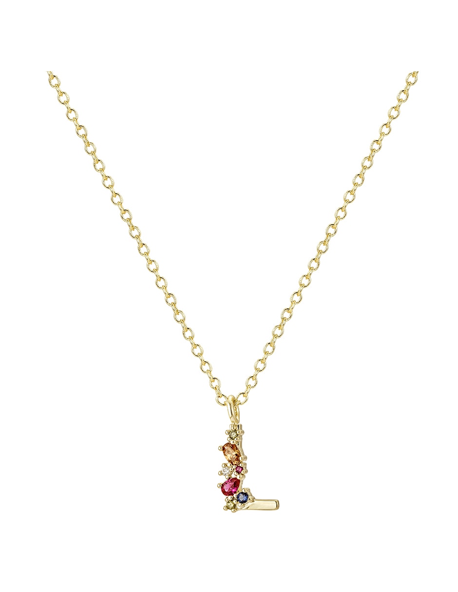 Collar con dije de baño de oro 14 K Collar con dije de baño de oro 14 K
