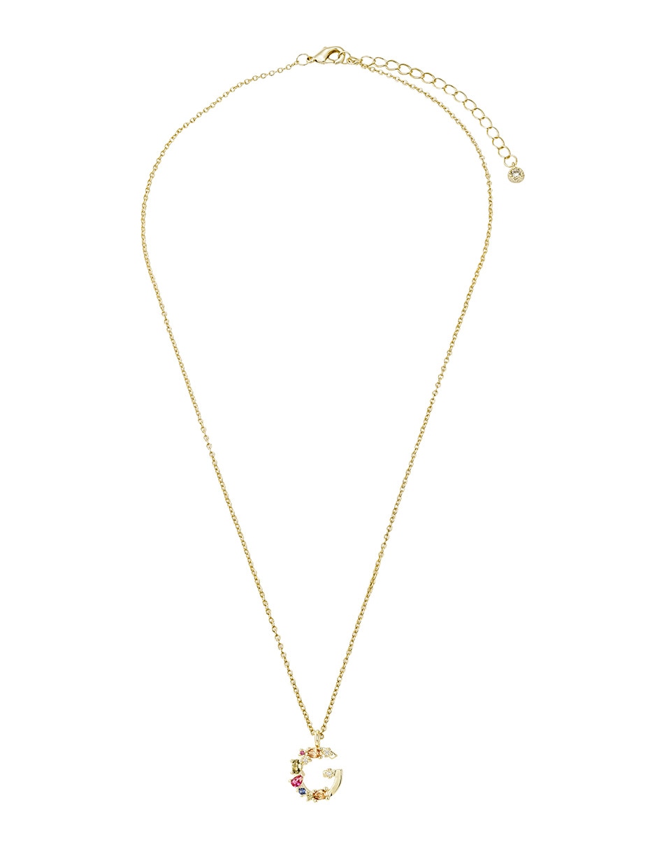 Collar con dije de baño de oro 14 K