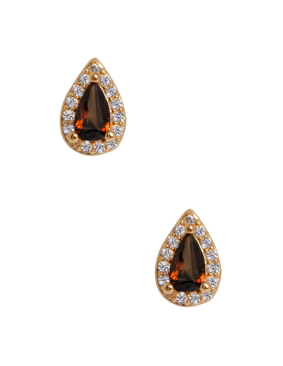 Aretes de gota con acabado pavé zirconia 1