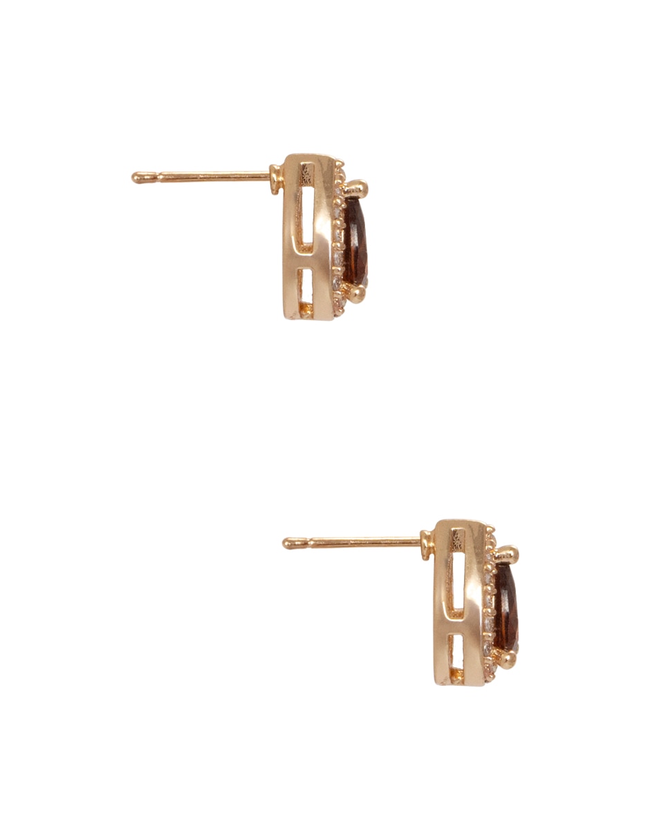 Aretes de gota con acabado pavé zirconia 3