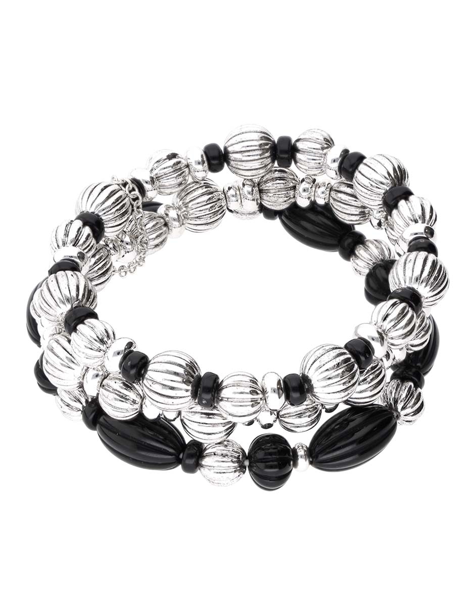 Pulsera Midnight Beads acabado brillante