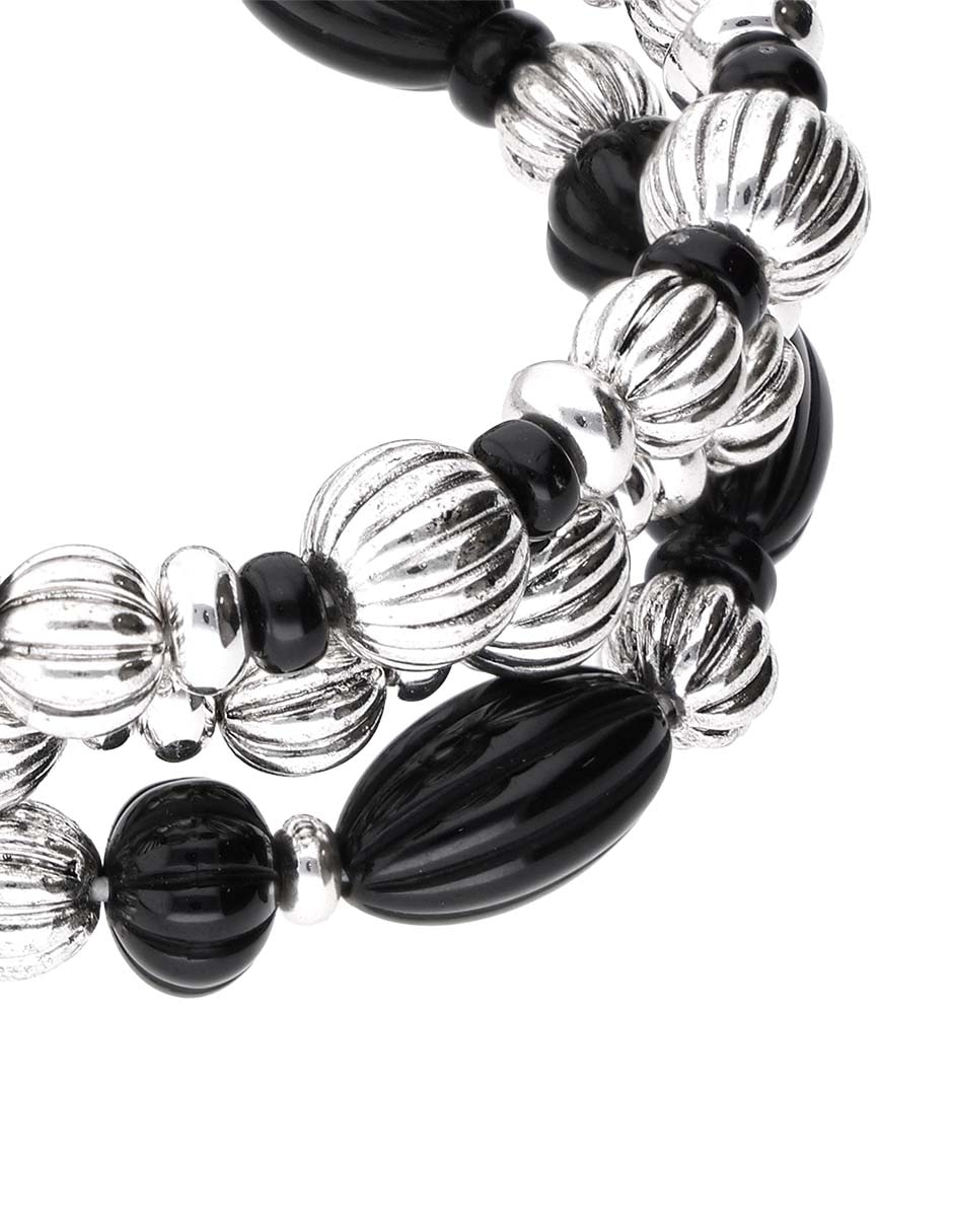 Pulsera Midnight Beads acabado brillante 2